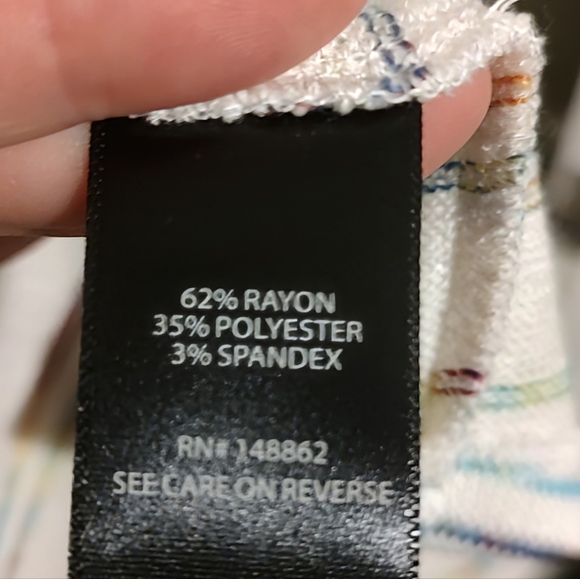 Torrid size 2 open front cardigan, multicolor stripes, cream, long, lightweight - Picture 4 of 8